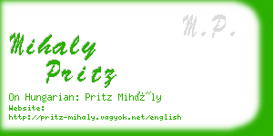 mihaly pritz business card